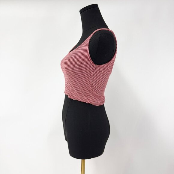 BRANDY MELVILLE LACE RED AND WHITE STRAP TANK TOP - Picture 5 of 5